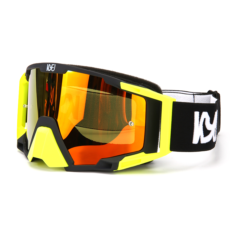 Kaiyue Adult Motocross Goggles with Anti Scratch Visor and Anti Slip Straps,Model 028